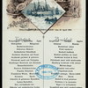 FRUHSTUCK [held by] NORDDEUTSCHER LLOYD BREMEN [at] "SCHNELLDAMPFER ""HOHENZOLLERN""" (SS;)