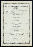 LUNCH FOR NATIONAL ACADEMY OF SCIENCES] [held by] U.S. NATIONAL MUSEUM [at] "MUSEUM CAFE, WASHINGTON, D.C." (REST;)
