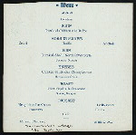 DINNER [held by] KNICKERBOCKER COTTAGE [at] "456 SIXTH AVE,[NEW YORK, NY?]"