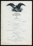 DINNER ABOARD THE PRESIDENT [held by] PULLMAN DINING CAR [at] EN ROUTE TO THE PACIFIC COAST (RR)