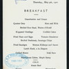 BREAKFAST [held by] U.S.M.S ST. PAUL [at] EN ROUTE (SS;)