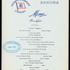 BREAKFAST [held by] OCEANIC STEAMSHIP COMPANY [at] EN ROUTE - SONOMA (SS)