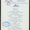 LUNCHEON [held by] OCEANIC STEAMSHIP COMPANY [at] EN  ROUTE - SONOMA (SS)
