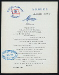 DINNER [held by] OCEANIC STEAMSHIP COMPANY [at] EN ROUTE - SONOMA [SECOND CABIN] (SS)
