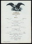 DINNER [held by] PULLMAN DINING CAR SERVICE [at] TOUR OF THE PRESIDENT TO THE PACIFIC COAST[4/20 TO 6/15 1901] (RR)