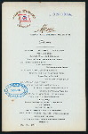 DINNER [held by] OCEANIC STEAMSHIP COMPANY [at] EN ROUTE (SS)