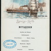 MITTAGESSES [held by] NORDDEUTSCHER LLOYD - BREMEN [at] "EN ROUTE - SS ""NECTAR""" (SS)
