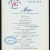 LUNCHEON [held by] OCEANIC STEAMSHIP COMPANY [at] EN ROUTE ABOARD SONOMA (SS;)