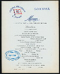 LUNCHEON [held by] OCEANIC STEAMSHIP COMPANY [at] EN ROUTE ABOARD SONOMA (SS;)
