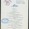 DINNER - SECOND CABIN [held by] OCEANIC STEAMSHIP COMPANY [at] EN ROUTE ABOARD SONOMA (SS;)