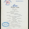 LUNCHEON - SECOND CABIN [held by] OCEANIC STEAMSHIP COMPANY [at] EN ROUTE ABOARD SONOMA (SS;)