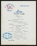 LUNCHEON - SECOND CABIN [held by] OCEANIC STEAMSHIP COMPANY [at] EN ROUTE ABOARD SONOMA (SS;)