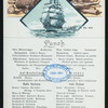 LUNCH [held by] NORDDEUTSCHER LLOYD  BREMEN [at] EN ROUTE ABOARD DAMPFER LAHN (SS;)