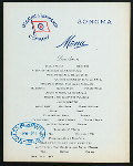 LUNCHEON [held by] OCEANIC STEAMSHIP COMPANY [at] EN ROUTE ABOARD SONOMA (SS;)