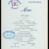BREAKFAST [held by] OCEANIC STEAMSHIP COMPANY [at] EN ROUTE ABOARD SONOMA (SS;)