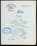 BREAKFAST [held by] OCEANIC STEAMSHIP COMPANY [at] EN ROUTE ABOARD SONOMA (SS;)