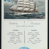 BREAKFAST [held by] NORDDEUTSCHER LLOYD  BREMEN [at] EN ROUTE ABOARD DAMPFER LAHN (SS;)