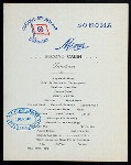 LUNCH SECOND CABIN [held by] OCEANIC STEAMSHIP COMPANY [at] SS SONOMA (SS;)
