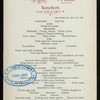 LUNCHEON [held by] WESTMINSTER HOTEL [at]  (HOTEL;)