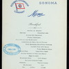 BREAKFAST [held by] OCEANIC STEAMSHIP COMPANY [at] SONOMA (SS;)