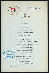 DINNER [held by] OCEANIC STEAMSHIP COMPANY [at] SONOMA (SS;)