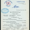 LUNCHEON [held by] OCEANIC STEAMSHIP COMPANY [at] VENTURA (SS;)