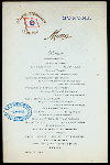 DINNER [held by] OCEANIC STEAMSHIP COMPANY [at] SONOMA (SS;)