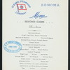 LUNCHEON [held by] OCEANIC STEAMSHIP COMPANY [at] SONOMA - SECOND CABIN (SS;)