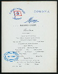 LUNCHEON [held by] OCEANIC STEAMSHIP COMPANY [at] SONOMA - SECOND CABIN (SS;)