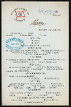 DINNER [held by] OCEANIC STEAMSHIP CO. [at] EN ROUTE ABOARD VENTURA (SS;)