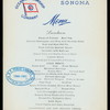 LUNCHEON [held by] OCEANIC STEAMSHIP CO. [at] EN ROUTE ABOARD SONOMA (SS;)