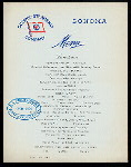 LUNCHEON [held by] OCEANIC STEAMSHIP CO. [at] EN ROUTE ABOARD SONOMA (SS;)