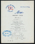 LUNCHEON SECOND CABIN [held by] OCEANIC STEAMSHIP CO. [at] EN ROUTE ABOARD SONOMA (SS;)