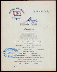 LUNCHEON - SECOND CABIN [held by] OCEANIC STEAMSHIP CO. [at] EN ROUTE ABOARD SONOMA (SS;)