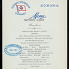 LUNCHEON - SECOND CABIN [held by] OCEANIC STEAMSHIP CO. [at] EN ROUTE ABOARD SONOMA (SS;)