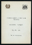 INAUGURAL BANQUET [held by] MISSOURI SOCIETY OF NEW YORK [at] WALDORF-ASTORIA [NY] (HOTEL;)
