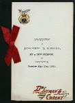 BANQUET IN HONOR  OF ABOVE [held by] JOSEPH G. TOBIN'S FRIENDS [at] "DELMONICO'S, NEW YORK, NY" (REST;)