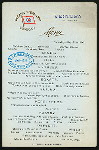 DINNER [held by] OCEANIC STEAMSHIP CO. [at] EN ROUTE ABOARD VENTURA (SS;)