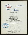 DINNER [held by] OCEANIC STEAMSHIP CO. - SONOMA [at] EN ROUTE (SS)