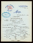 LUNCHEON [held by] OCEANIC STEAMSHIP CO. - VENTURA [at] EN ROUTE (SS)