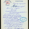 BREAKFAST [held by] OCEANIC STEAMSHIP CO. - VENTURA [at] EN ROUTE (SS)