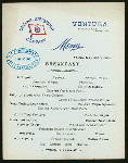 BREAKFAST [held by] OCEANIC STEAMSHIP CO. - VENTURA [at] EN ROUTE (SS)