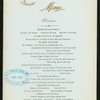 DINNER [held by] OCEANIC STEAMSHIP CO. - SONOMA [at] EN ROUTE (SS)