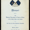 BANQUET TO THE NATIONAL ASSOCIATION OF CHIEFS OF POLICE OF THE US & CANADA [held by] NEW YORK CITY POLICE ENDOWMENT ASSOCIATION [at] "SAVOY HOTEL, NY" (HOTEL)