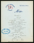 BREAKFAST [held by] OCEANIC STEAMSHIP CO. - SONOMA [at] EN ROUTE (SS)