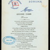 DINNER [held by] OCEANIC STEAMSHIP CO. - SONOMA [at] EN ROUTE (SS)