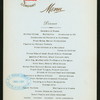 DINNER [held by] OCEANIC STEAMSHIP CO. _ SONOMA [at] EN ROUTE (SS)