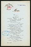 DINNER [held by] OCEANIC STEAMSHIP CO. _ SONOMA [at] EN ROUTE (SS)