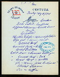 LUNCHEON [held by] OCEANIC STEAMSHIP CO. - VENTURA [at] EN ROUTE (SS)