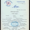 BREAKFAST [held by] OCEANIC STEAMSHIP CO. - VENTURA [at] EN ROUTE (SS)